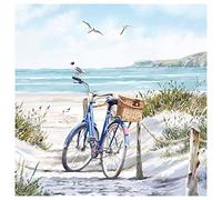 Ambiente Serviettes de table « Pause à la plage » 33x33 cm 3 plis papier de soie – 20 pièces
