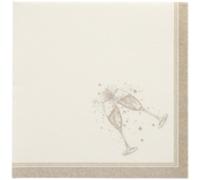 Serviette 'ROYAL Collection Festivities', argent