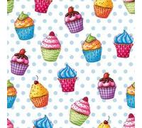 Serviettes à motif 'Cupcakes', 330 x 330 mm
