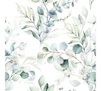 Serviettes de table - AMBIENTE - Paquet de 20 - 3 plis - 33x33cm - En papier de soie - Jetable - Motif eucalyptus
