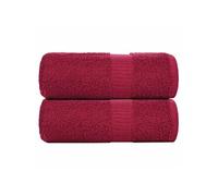 Serviettes de toilette 2 pièces FROGN Bordeaux 30 x 30 cm 100 % coton 136728