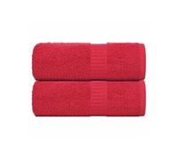 Serviettes de toilette 2 pièces FROGN Rouge 30 x 30 cm 100 % coton 136920