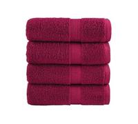 Serviettes de toilette premium SOLUND 4 pièces Bordeaux 30 x 30 cm 600 g/m² 137204