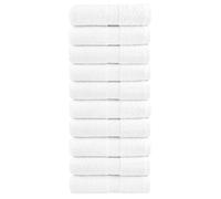 Serviettes d'invité - SOLUND - 10 pcs - 100% coton - Lavable en machine - Blanc
