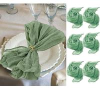 Serviettes en coton vintage bohème, 51 cm, froissées, pour les fêtes
