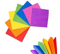 Serviettes en Papier, 140 Pièces Serviettes en Papier de Couleur, Serviettes en Papier pour le Déjeuner, Serviette en Papier Cocktail, pour la Décoration , Fête D'anniversaire, Mariage (7 Couleurs)
