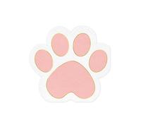Serviettes en papier - PARTYDECO - Pattes de Chat - Rose pastel - Finitions dorées - Lot de 12