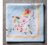 Serviettes Famanu, 100% coton - Lot de 4, décoratives, lavables, pour le printemps/l'été