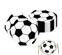 Serviettes Fête Football - 20 Pièces Articles De Fête | Serviettes Cocktail Thème Foot - Adultes Anniversaire Banquet Maison École Journée Sportive Événement Soirée