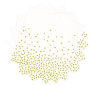 Serviettes jetables, Paillettes dorées Serviette de table, Blanc Serviette en papier, 33x33cm 80 pièces Serviettes de fête, Serviettes de cocktail Boissons serviettes Décorations de fête
