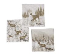 Serviettes LivingActive Anton 20 pièces cerf