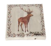 Serviettes LivingActive Egon 20 pièces à carreaux beige/marron