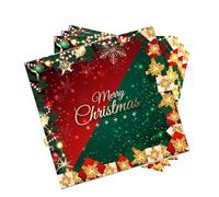 Serviettes Noël Papier,Serviettes de Noël,Servietten Weihnachten,Décoration de Tables Idéale pour Noëls,Serviette Anniversaire,Serviette de Table Noels Decoration De Table,20 Pièces,33x33cm