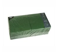 Serviettes - PAP STAR - 33 cm x 33 cm - 3 plis - Pliage 1/4 - Vert foncé