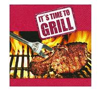 Serviettes Papier It's Time to Grill 33x33cm. 20u. Manger et Boire