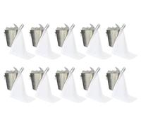 Serviettes pour bouteilles, 42 cm, mélange de coton et de polyester, blanches, paquet de 10