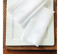 Serviettes pour diner - Serviettes en lin - Dîner festif - Lavable en machine - 12 pièces 45x45cm - Blanc