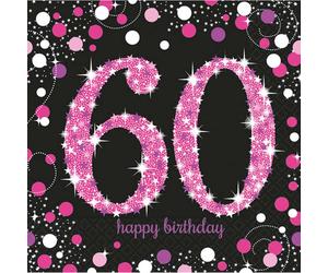 Serviettes Sparkling #60 Pink 33x33cm/16pcs.