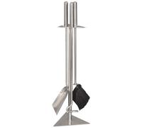Serviteur de cheminée inox couleur inox, 3 accessoires- Lienbacher
