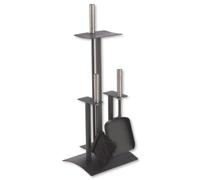 Serviteur de cheminée Lienbacher 3 pièces, revêtement anthracite