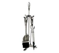 Serviteur de cheminée Lienbacher couleur acier inoxydable