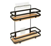 Serviteur de Douche en Bois Blackacia 30cm Noir