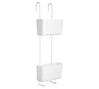 Serviteur de douche - TATAY - Standard Duo - Rotation 360 - Finition Chrome - Blanc