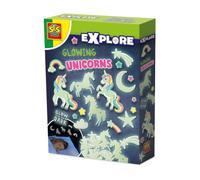 Ses Creative | Explore - Licornes Qui Brillent dans Le Noir | Décoration Murale Phosphorescente | 4 Licornes + 20 Étoiles et Lunes | Stickers Chambre Fille | Alternative Veilleuse | CO₂ Neutre