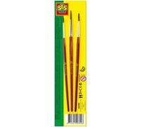 SES Creative jeu de pinceaux Hobbyn° 2-4-6 bois 3-pièces Marron G