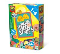 SES Creative – Autocollants imprimés animaux My First – Gommettes multicolores pour bébé