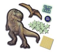 Ses méga autocollants muraux mondiaux T-Rex.