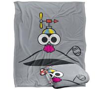 Sesame Street Big Face Sam The Robot Plaid Ultra Doux au Toucher Soyeux - 152 x 127 cm