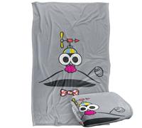 Sesame Street Big Face Sam The Robot Plaid Ultra Doux au Toucher Soyeux - 91 x 147 cm