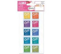 Set 10 encreurs - Loisirs créatifs - Séchage rapide - Couleurs acidulés - Izink - Aladine