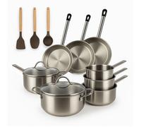 Set 11 piÈces cuisson professionnel en acier inoxydable induction