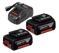 Set 2 batterieS Bosch Professional GBA 18V 5,0Ah + Chargeur GAL 1880 CV - 1600A00B8J