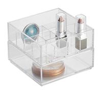 Set 2 Boites De Rangement Maquillage Carrées Empilables Interdesign Clarity