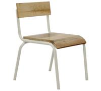 Set 2 Chaises Enfants Bois Métal Blanc Kidsdepot 35x36x56cm