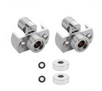 Set 2 Connecteurs Laiton pour Pommeau Douche(regular*2) | Angle réglable, compatibilité universelle, finitions silver, lot de 2, économie d'eau