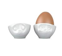 Set 2 coquetiers en porcelaine Tassen - Bisou et Rêveur