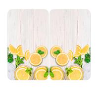 Set 2 couvre-plaques protection motif Citrons Wenko by Maximex