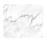Set 2 couvre-plaques protection motif marbre Wenko by Maximex