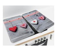 Set 2 couvre-plaques protection motifs Coeurs Wenko by Maximex