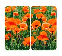 Set 2 couvre-plaques protection motifs Coquelicot Wenko by Maximex