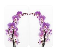 Set 2 couvre-plaques protection motifs Orchidée Wenko by Maximex