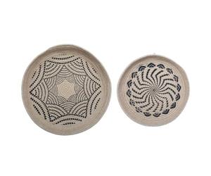 Set 2 Décorations Murales Paniers en Jute D 48.5 cm et D 38.5 cm - Atmosphera