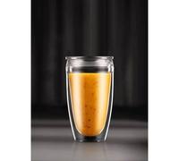 Set 2 Gobelets Bodum - Pavina To Go - Double Paroi Plastique - Couvercle Hermétique - 40 Cl - Transparent
