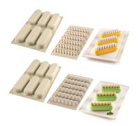 Set 2 moules 3D kit 6 Chic et Pop éclairs Silikomart