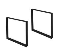 Set 2 pieds rectangulaire Square 800 x 720 mm acier finition noir EMUCA 2040114