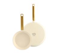 Set 2 Poêles 20/28 cm crème aluminium forgé revêtement céramique - Evolution - Greenpan